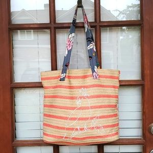 vera bradley striped beach tote